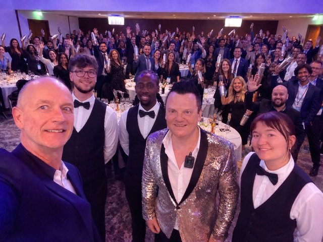 Murdo and the Bar Excellence team with 150 guests at a recent cocktail masterclass